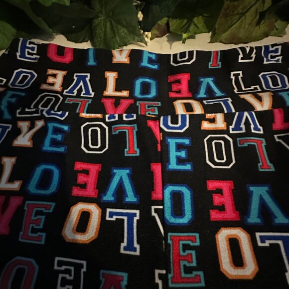 Colorful Love Print Leggings No Boundaries L/G (11-13) - Picture 2 of 5